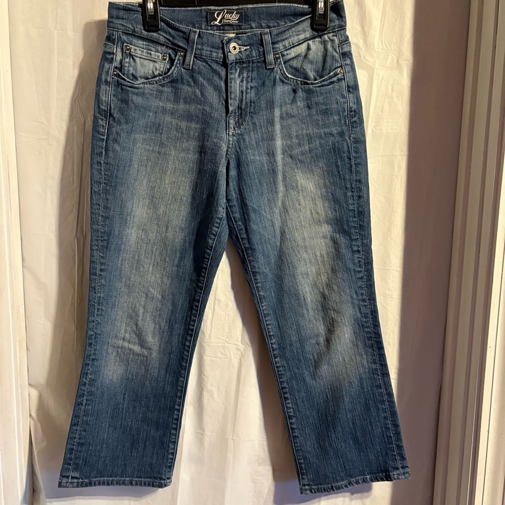 Lucky Brand Jeans Women's 4 / 27 Logan Classic Rider Crop Denim Mid Rise‎ Casual